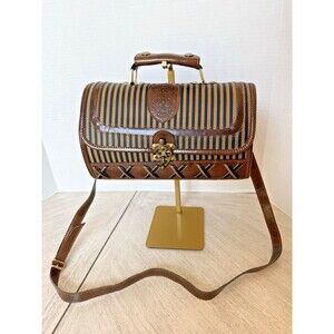 Dina Jordan Vintage 1970s Striped Handbag Unique Collectible Bag Rare